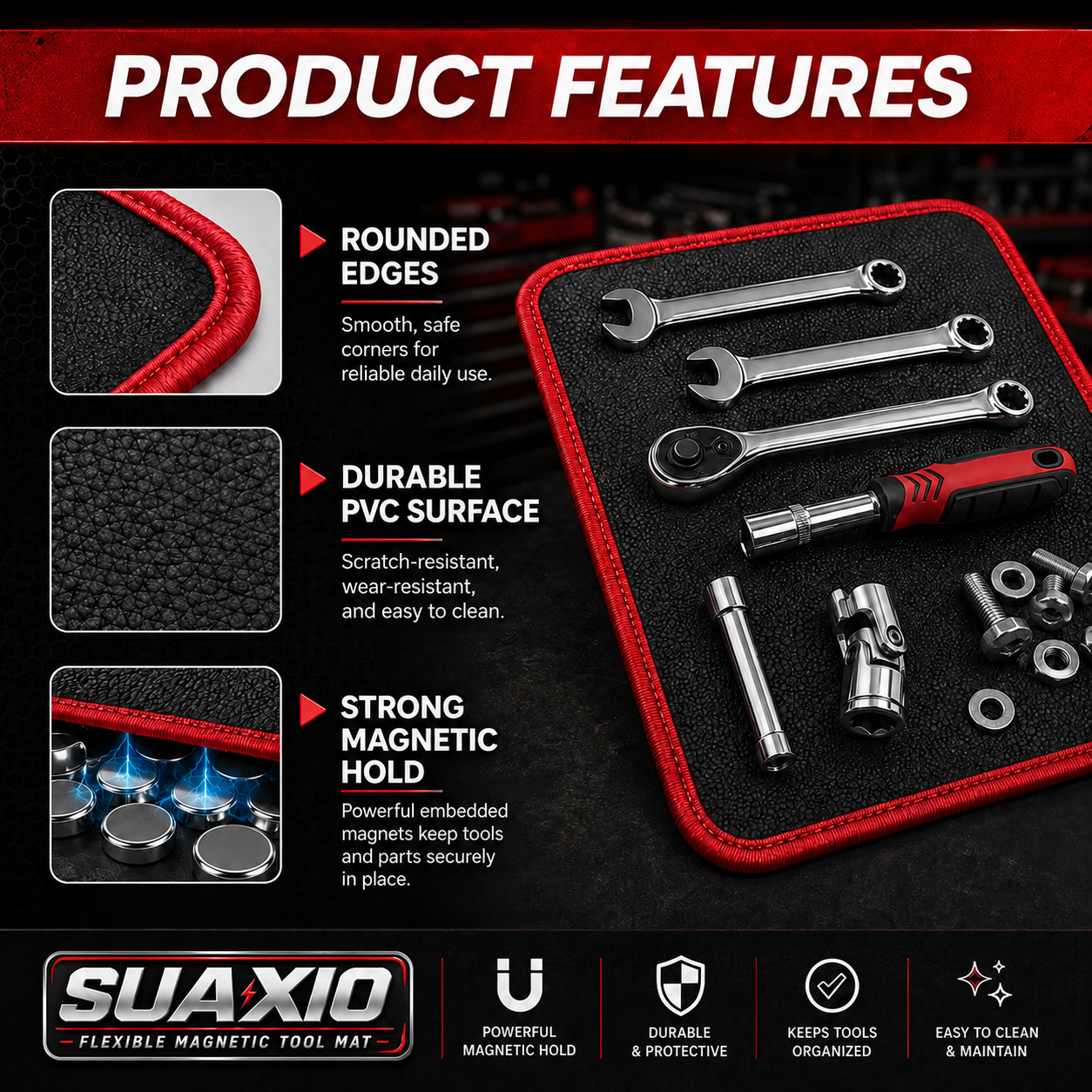 Flexible Magnetic Tool Mat Set